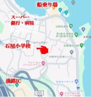 岩屋石屋小学校前の角地の57坪土地！駐車場運営いかが？