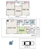 淡路市楠本＿高台から海が見渡せる車庫付き住宅。淡路ICより車で約10分！