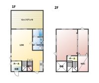 淡路市尾崎＿オーシャンビューの黄色い2階建住宅。2区画で広々約94坪の敷地です！