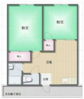 和室二部屋と広いダイニングキッチン